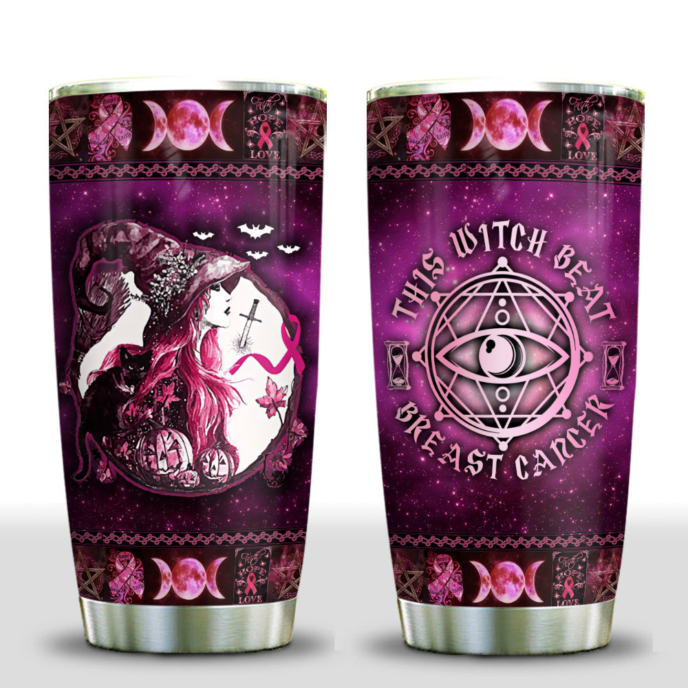 This Witch Beat - Breast Cancer Awareness Tumbler 0822