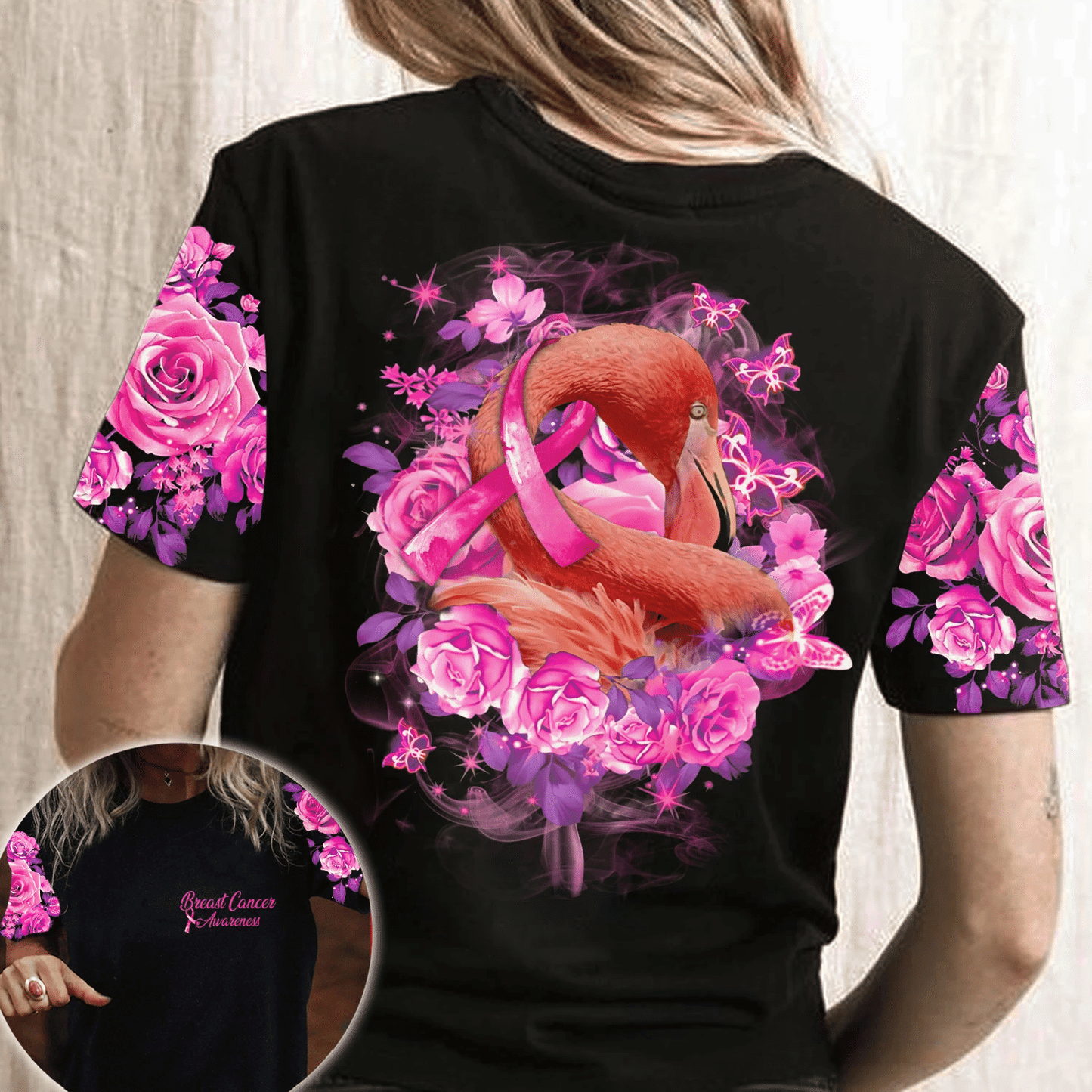 Flamingo Breast Cancer Awareness - Breast Cancer Awareness All Over T-shirt and Hoodie 0822