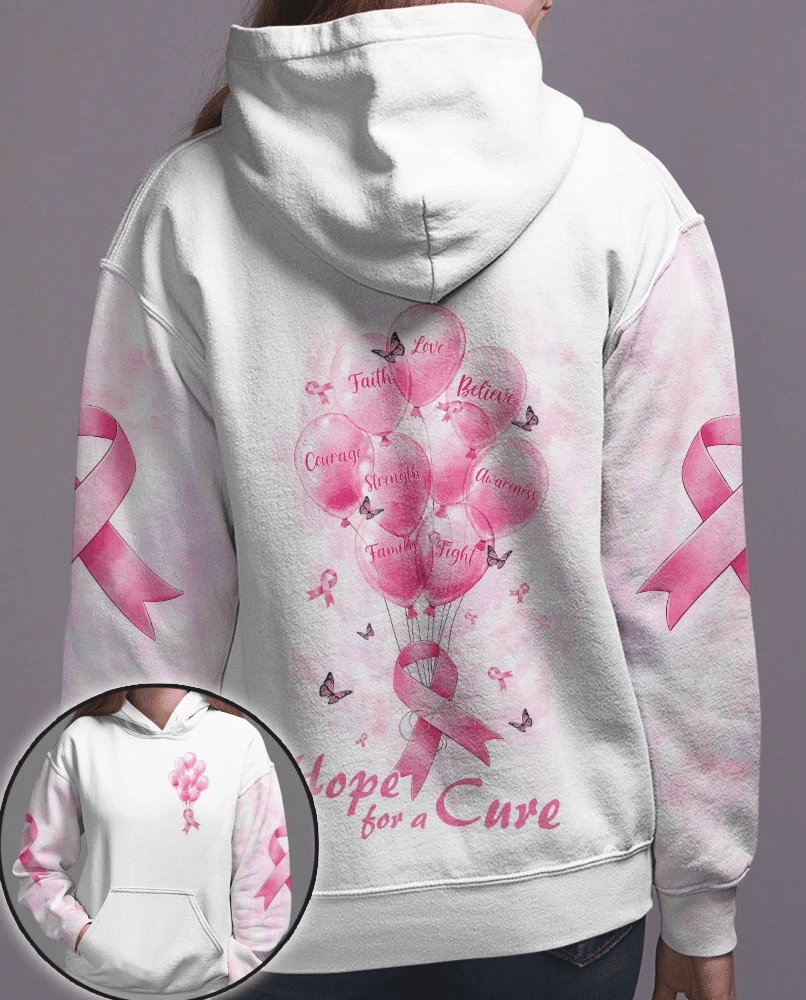Hope For A Cure Breast Cancer - Breast Cancer Awareness All Over T-shirt and Hoodie 0822