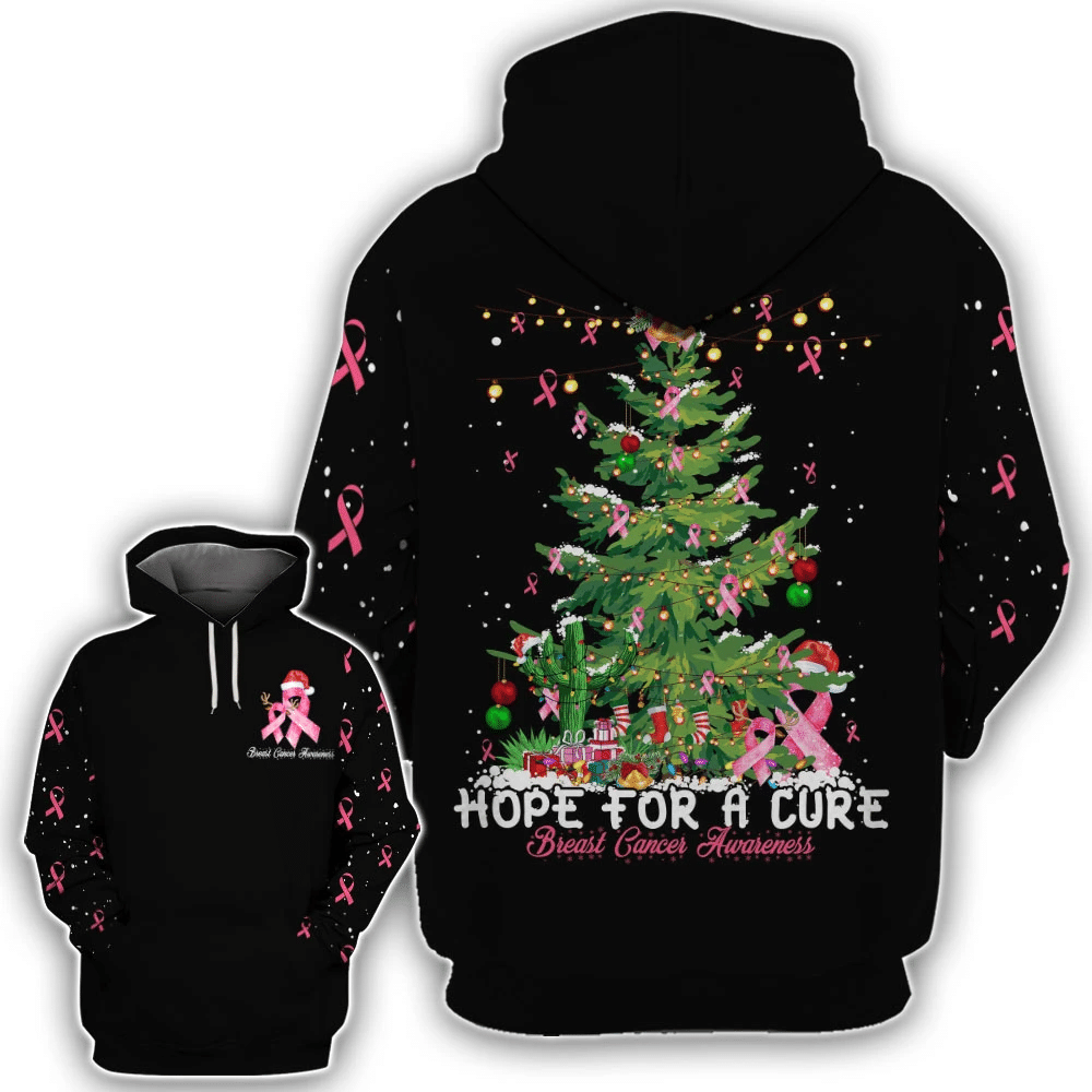 Hope For A Cure Breast Cancer - Breast Cancer Awareness All Over T-shirt and Hoodie 0822