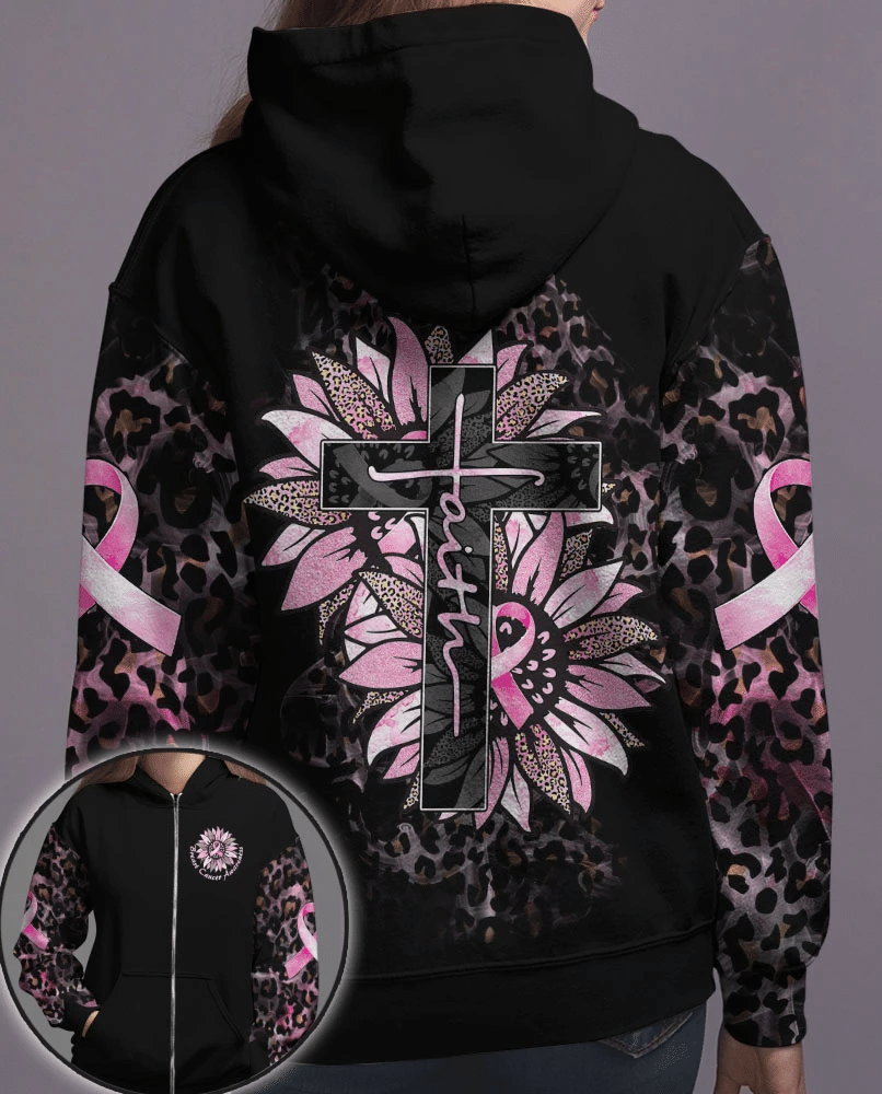 Sunflower Breast Cancer Faith - Breast Cancer Awareness All Over T-shirt and Hoodie 0822