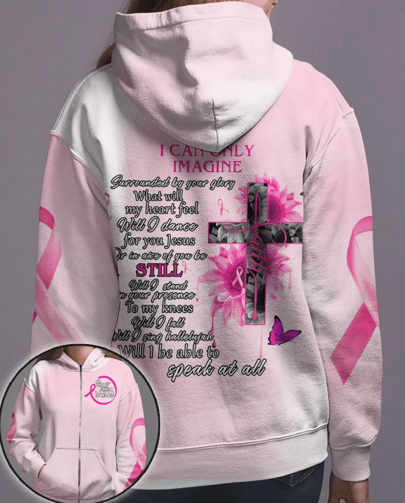I Can Only Imagine Breast Cancer - Breast Cancer Awareness All Over T-shirt and Hoodie 0822