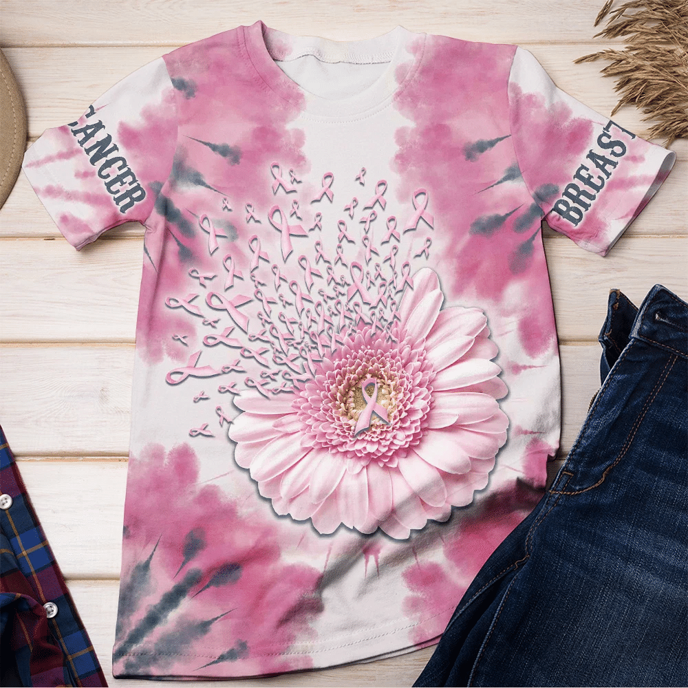 Daisy Pink Ribbons - Breast Cancer Awareness All Over T-shirt and Hoodie 0822