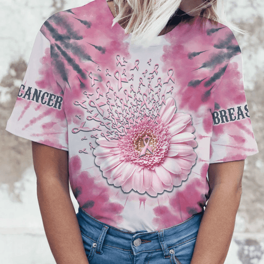 Daisy Pink Ribbons - Breast Cancer Awareness All Over T-shirt and Hoodie 0822