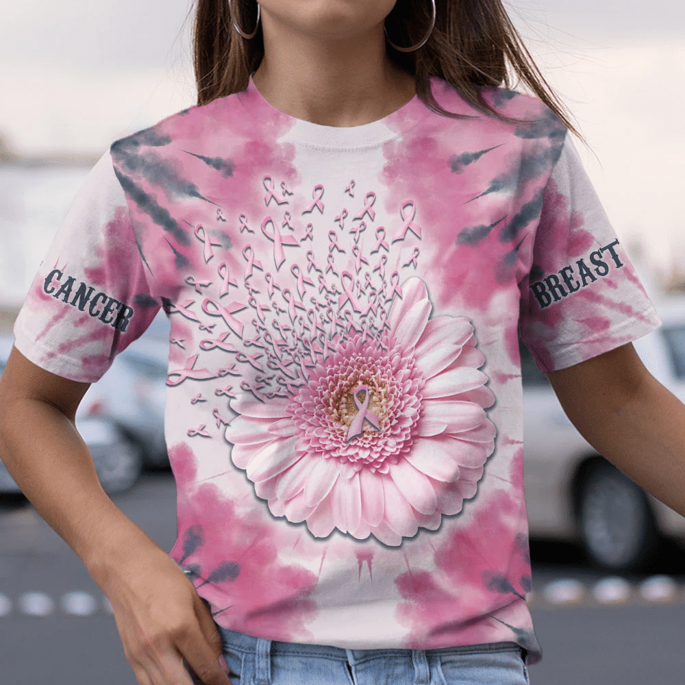 Daisy Pink Ribbons - Breast Cancer Awareness All Over T-shirt and Hoodie 0822
