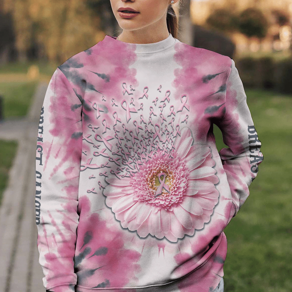Daisy Pink Ribbons - Breast Cancer Awareness All Over T-shirt and Hoodie 0822