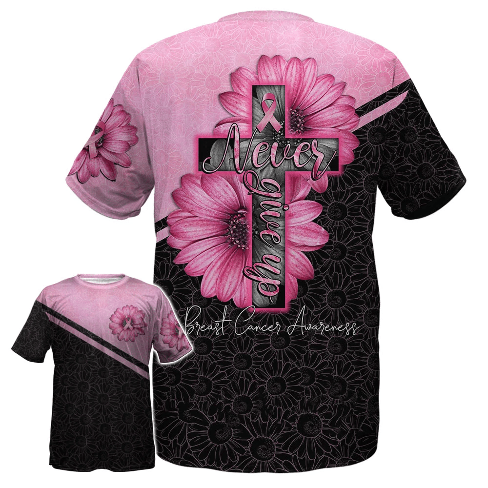 Daisy Pink Breast Cancer - Breast Cancer Awareness All Over T-shirt and Hoodie 0822