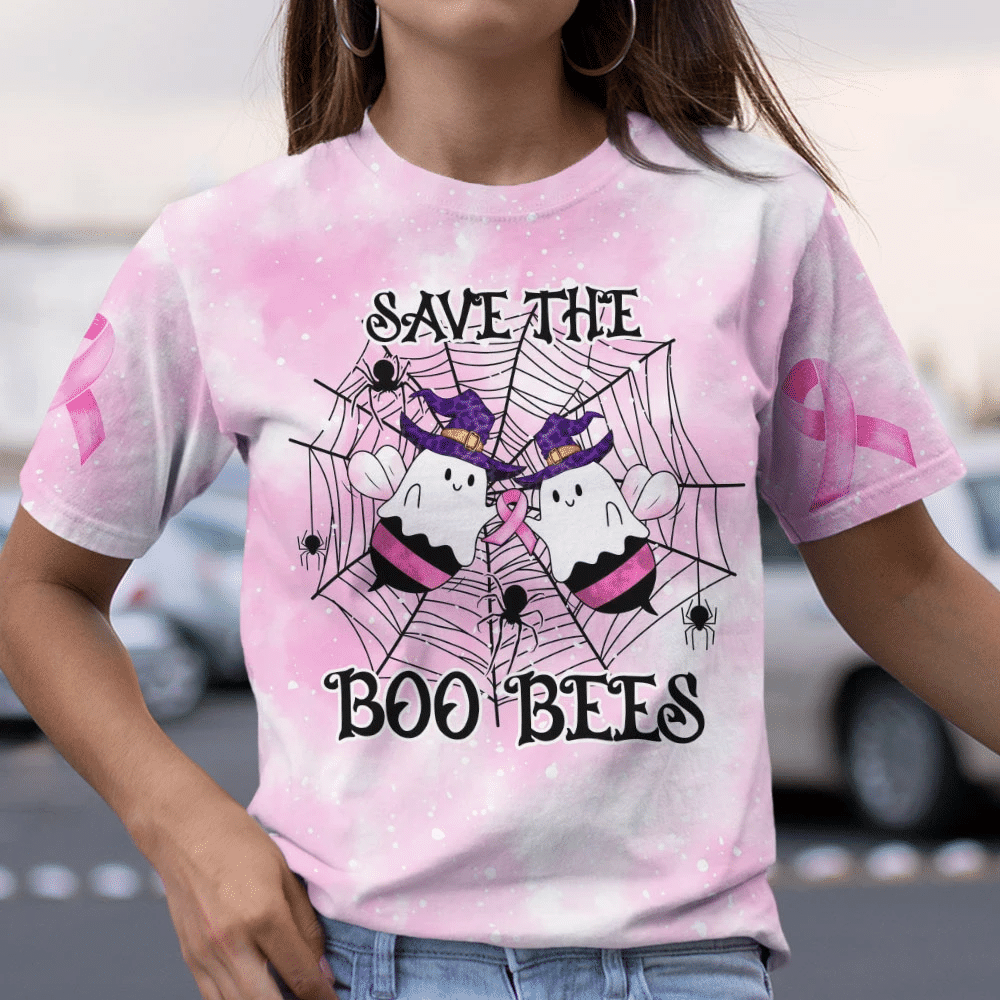 Save The Boo Bees - Breast Cancer Awareness All Over T-shirt and Hoodie 0822