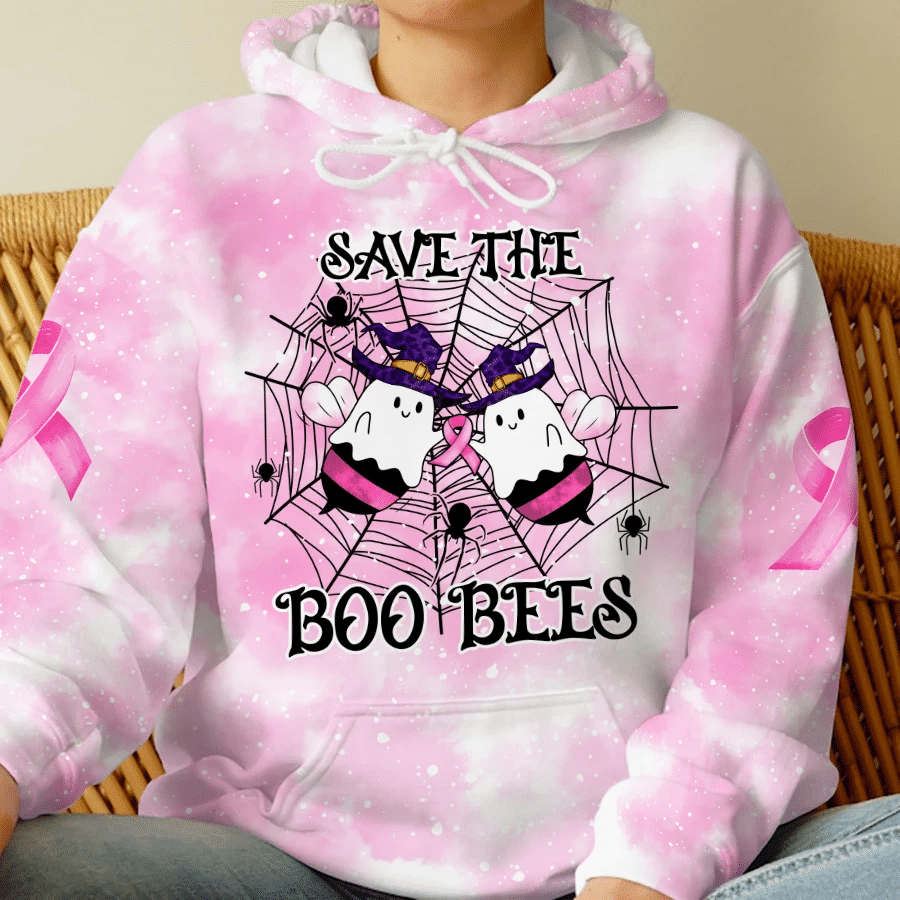 Save The Boo Bees - Breast Cancer Awareness All Over T-shirt and Hoodie 0822