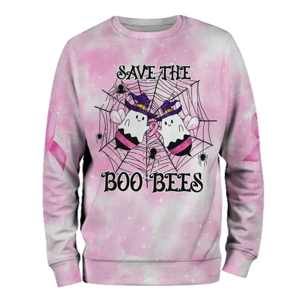 Save The Boo Bees - Breast Cancer Awareness All Over T-shirt and Hoodie 0822