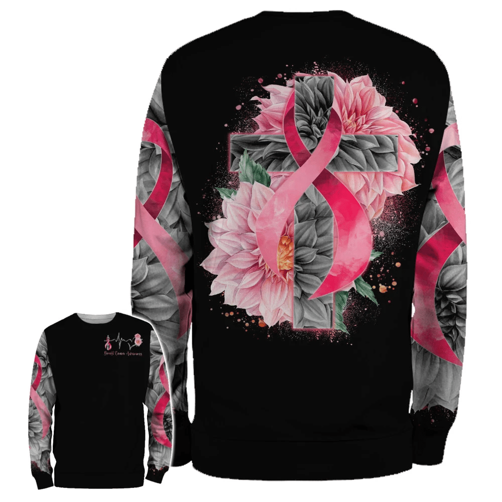 Heart Beat Pink Ribbon - Breast Cancer Awareness All Over T-shirt and Hoodie 0822