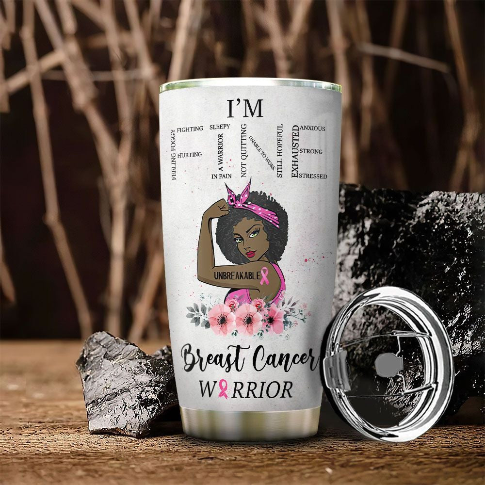 Black Woman - Breast Cancer Awareness Tumbler 0822