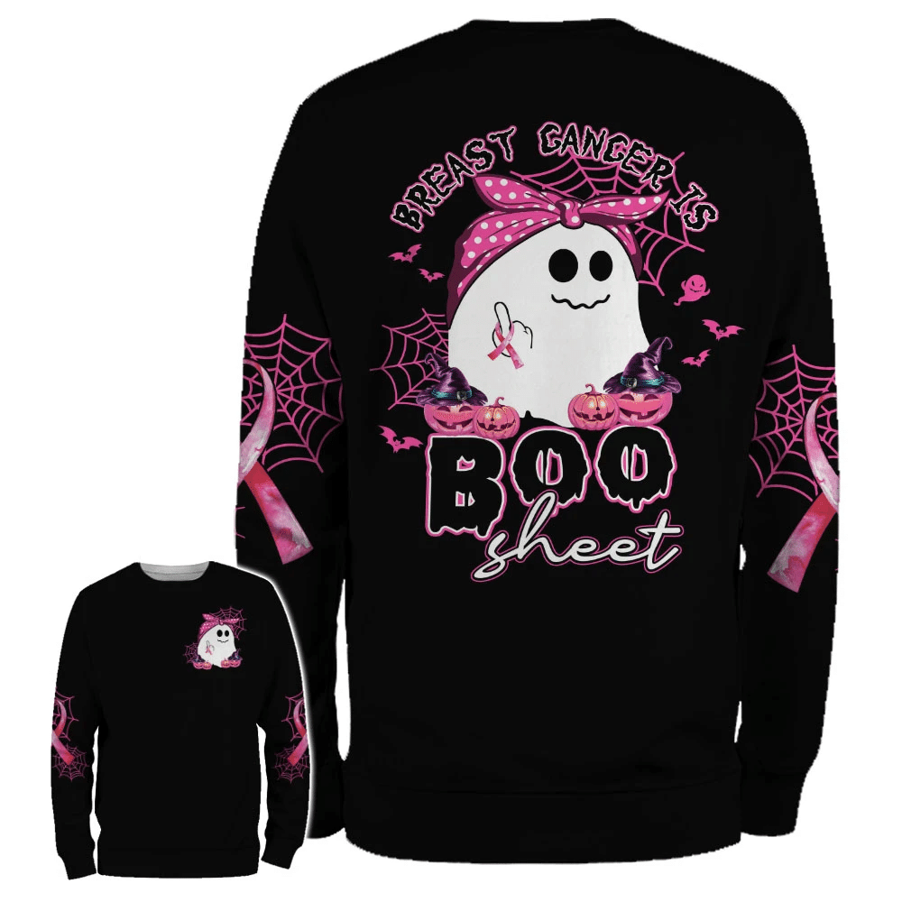 Breast Cancer Is Boo Sheet - Breast Cancer Awareness All Over T-shirt and Hoodie 0822