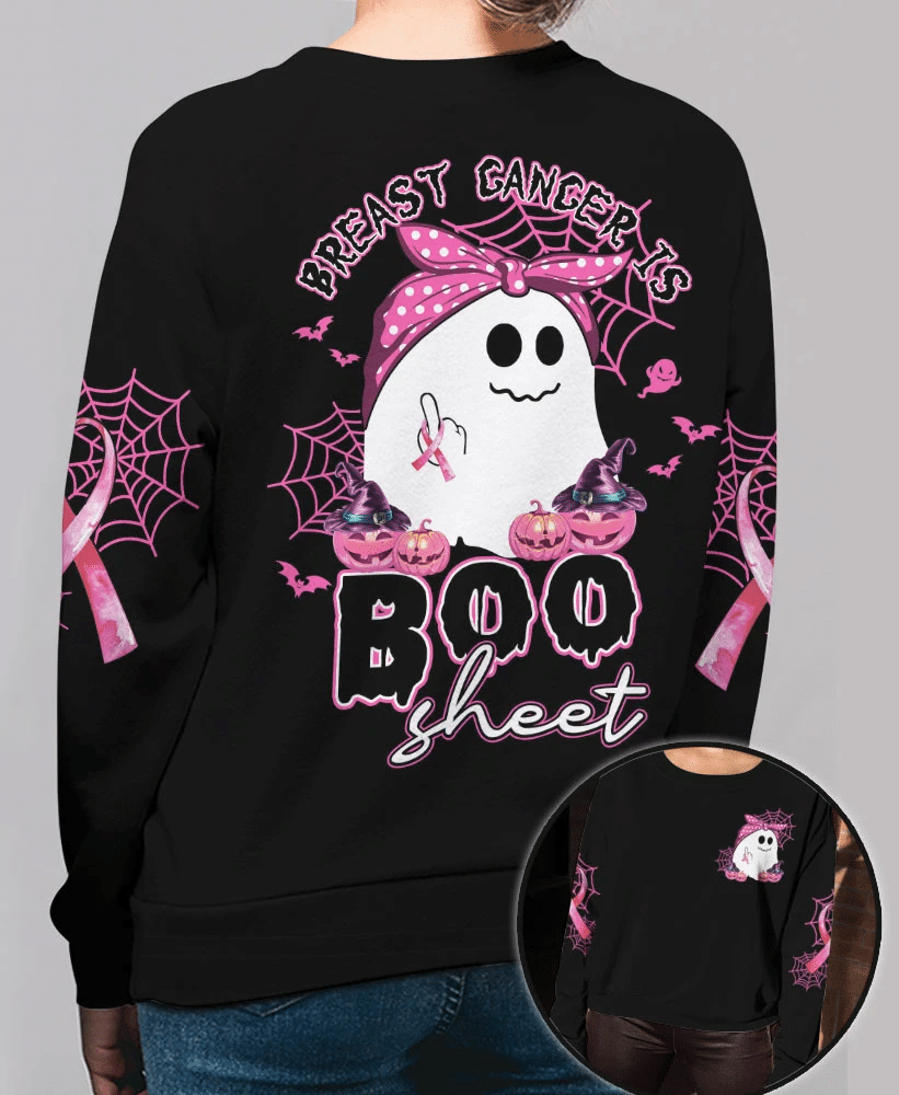 Breast Cancer Is Boo Sheet - Breast Cancer Awareness All Over T-shirt and Hoodie 0822