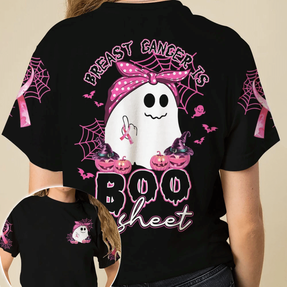 Breast Cancer Is Boo Sheet - Breast Cancer Awareness All Over T-shirt and Hoodie 0822