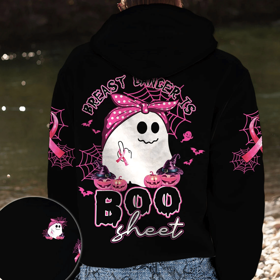 Breast Cancer Is Boo Sheet - Breast Cancer Awareness All Over T-shirt and Hoodie 0822