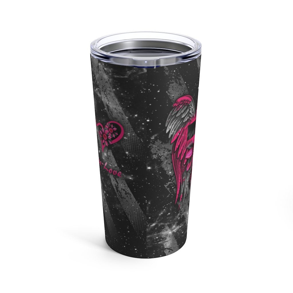 Faith Cross Wings - Breast Cancer Awareness Tumbler 0822