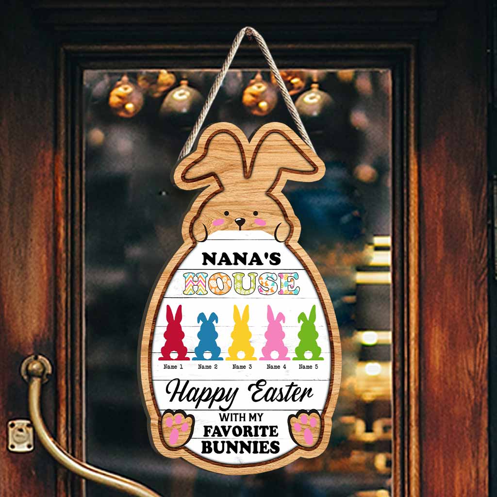Happy Easter Nana's House - Personalized Grandma Wood Sign