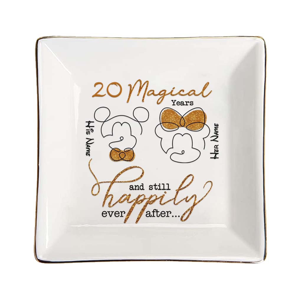 Years Of Magic - Personalized Couple Mouse Jewelry Dish