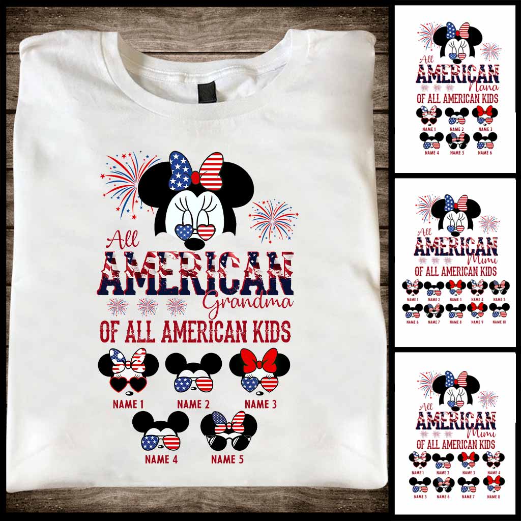 All American Grandma - Personalized Independence Day T-shirt and Hoodie