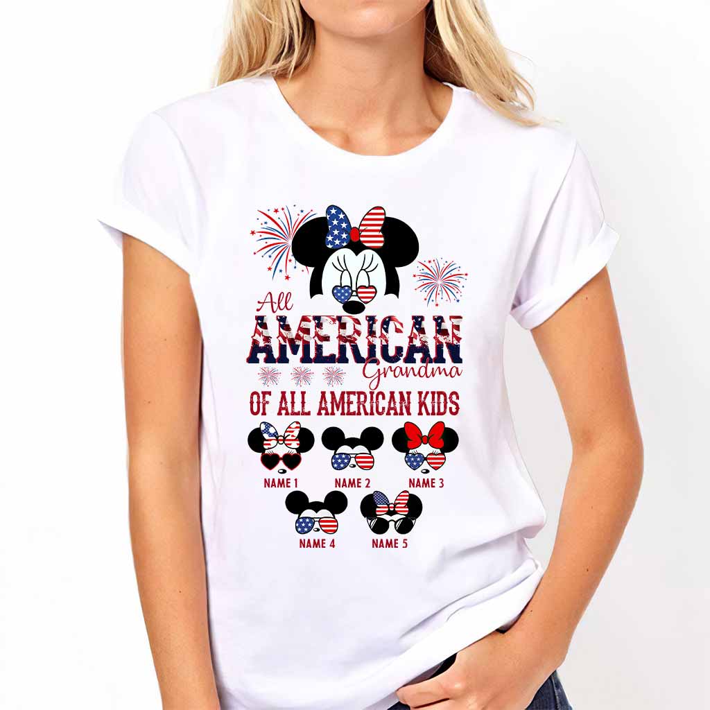 All American Grandma - Personalized Independence Day T-shirt and Hoodie