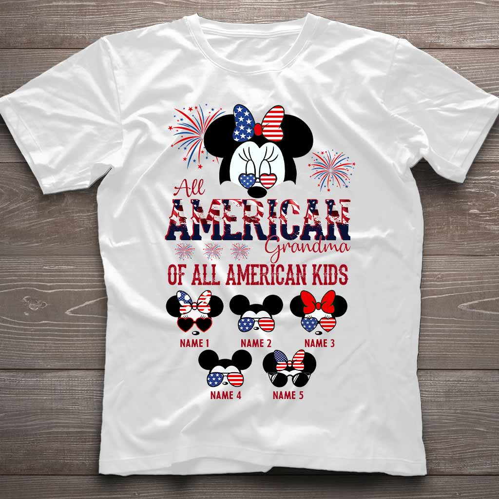 All American Grandma - Personalized Independence Day T-shirt and Hoodie