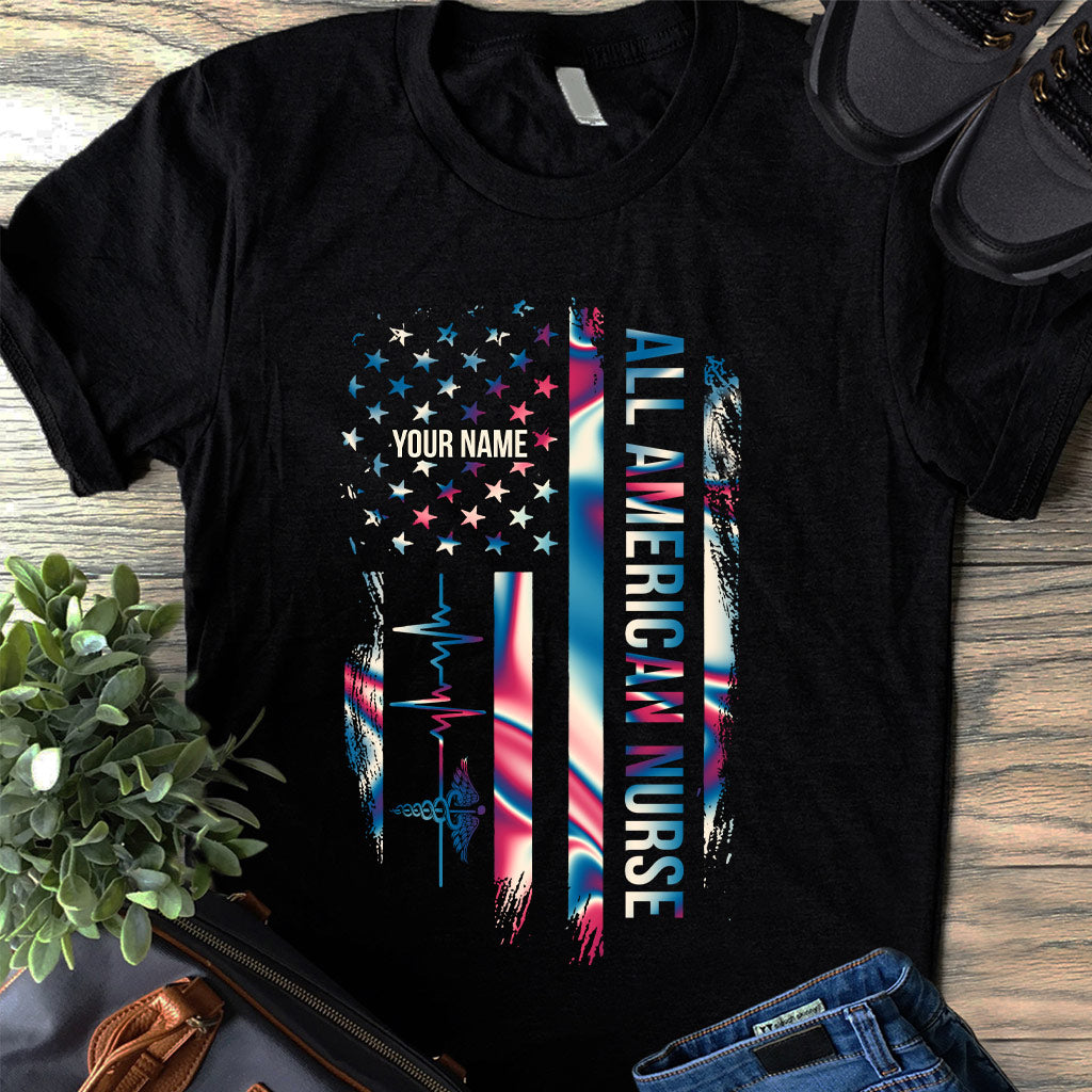 Proud Nurse - Personalized Independence Day T-shirt and Hoodie