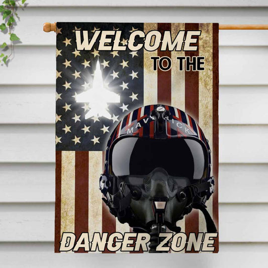 Welcome To The Danger Zone - Independence Day Top Gun House Flag