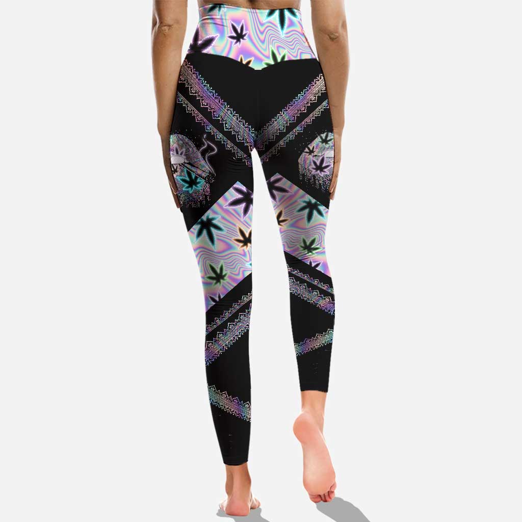 Roll Me A Blunt & Tell Me I'm Pretty - Weed Cross Tank Top and Leggings