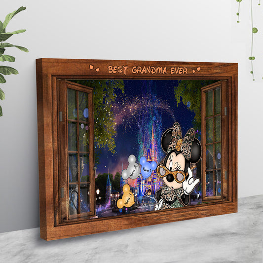 Best Grandma Ever - Personalized Mouse Canvas And Poster
