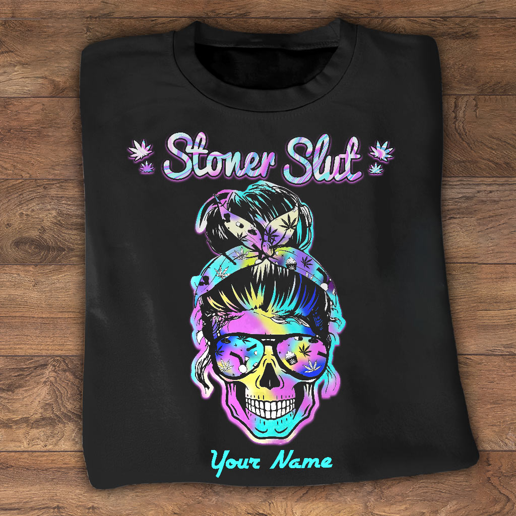 Stoner Skull - Personalized Weed T-shirt and Hoodie