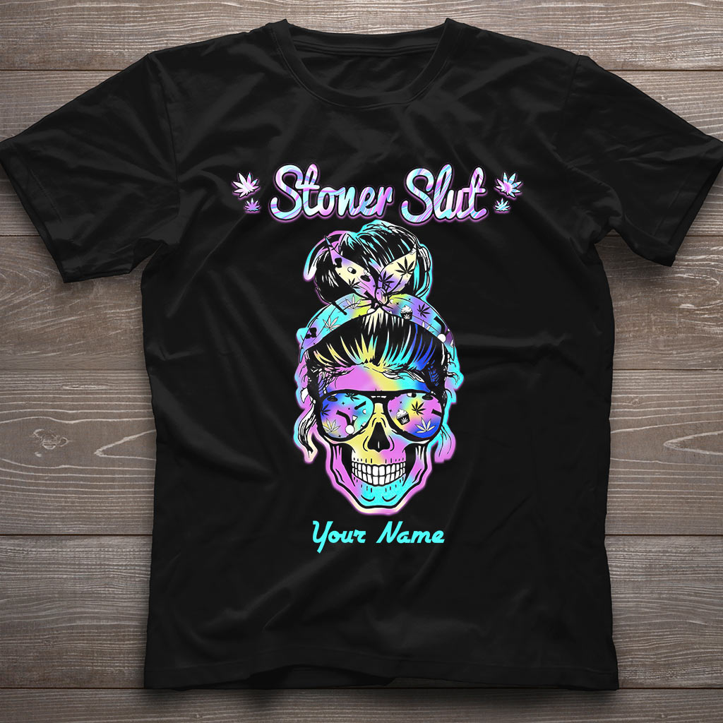 Stoner Skull - Personalized Weed T-shirt and Hoodie