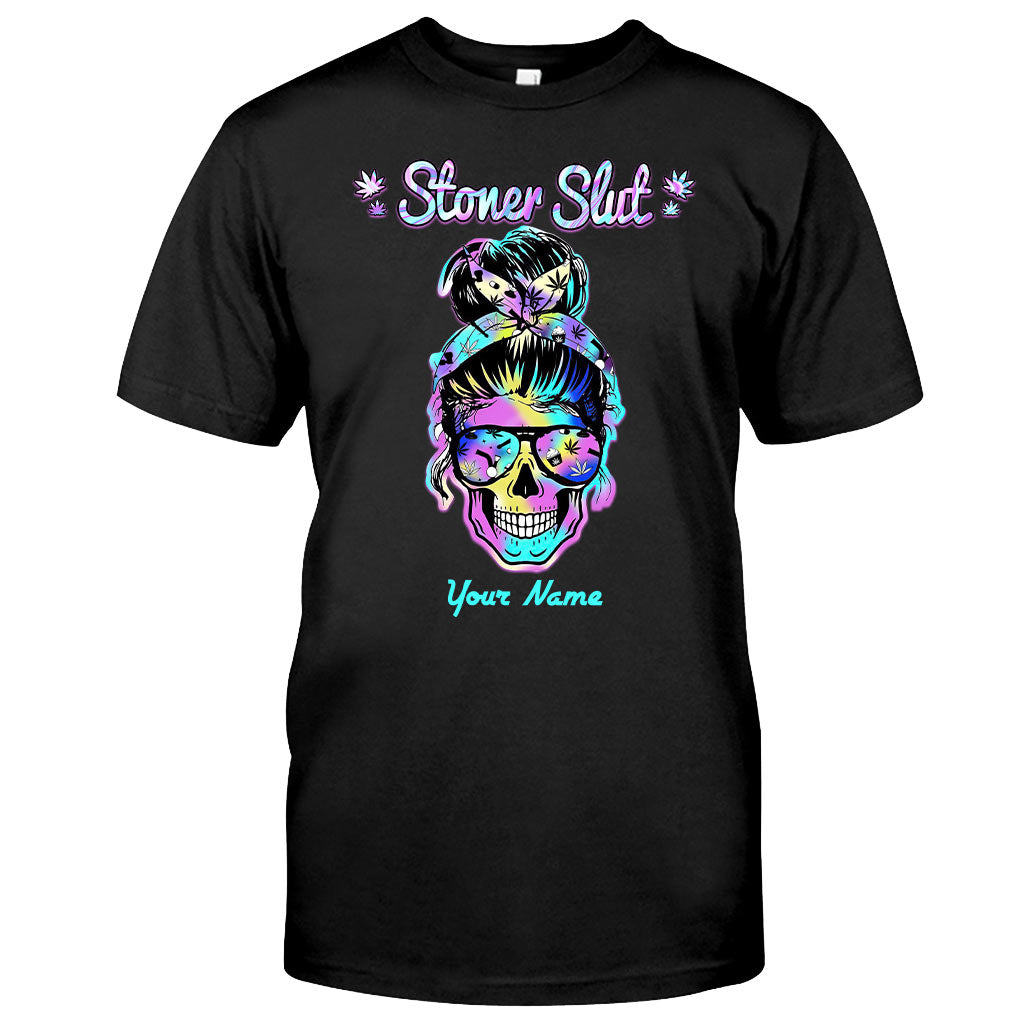 Stoner Skull - Personalized Weed T-shirt and Hoodie