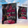 Cancer Choose The Wrong Witch Halloween - Breast Cancer Awareness House Flag 092021
