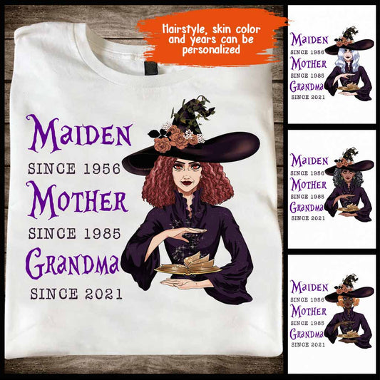 Maiden Mother Crone Witch Personalized T-shirt And Hoodie