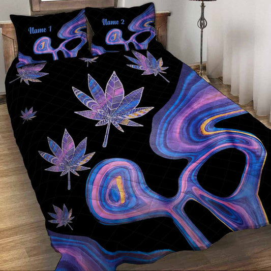 420 Lovers - Personalized Weed Quilt Set