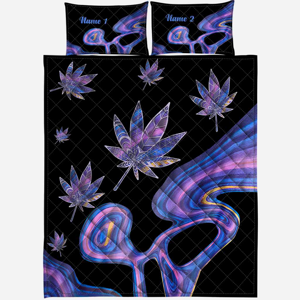 420 Lovers - Personalized Weed Quilt Set