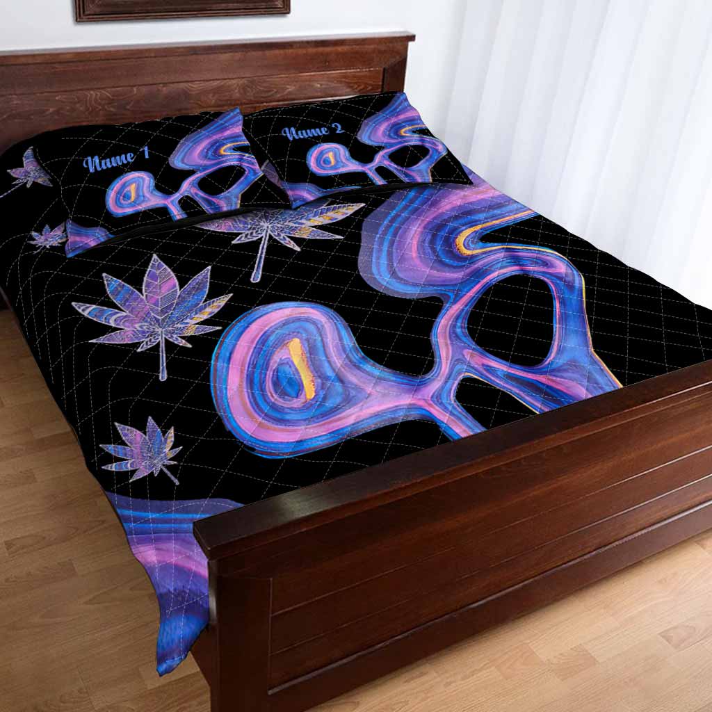 420 Lovers - Personalized Weed Quilt Set