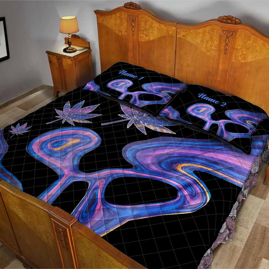 420 Lovers - Personalized Weed Quilt Set