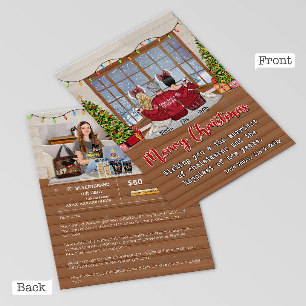 Personalized Greeting Gift Card Christmas Home