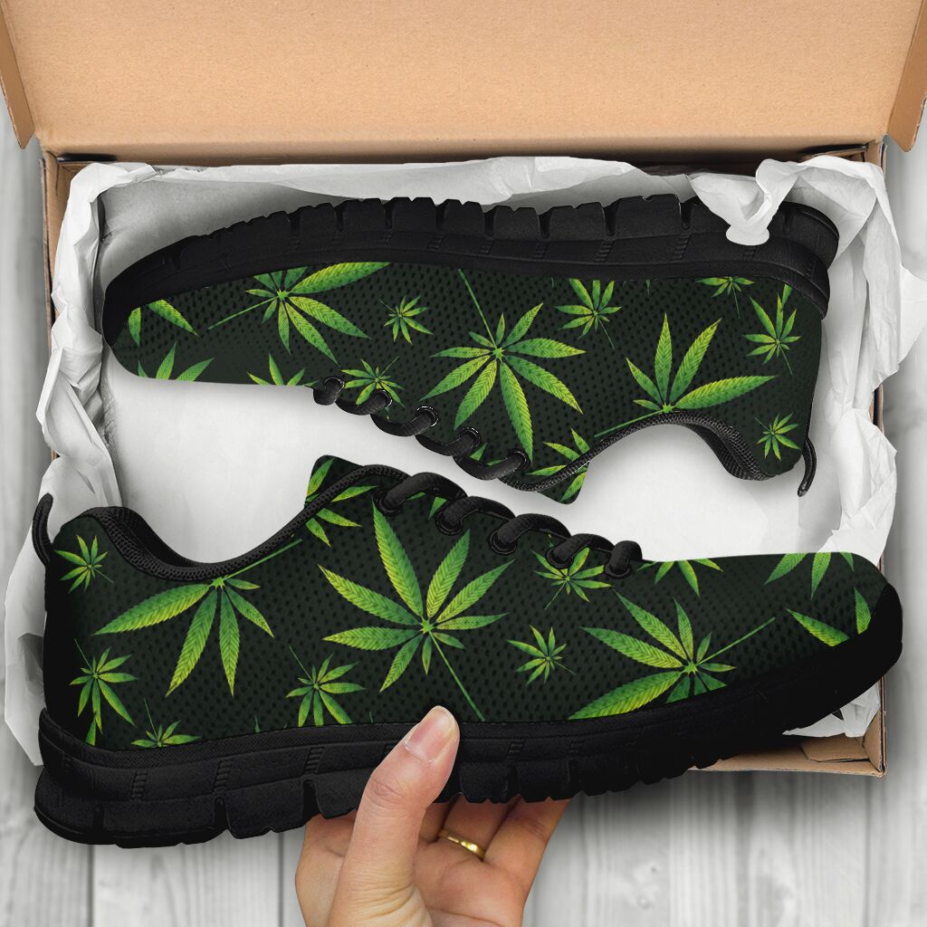 Green Leaves Pattern - Weed Sneakers 0822