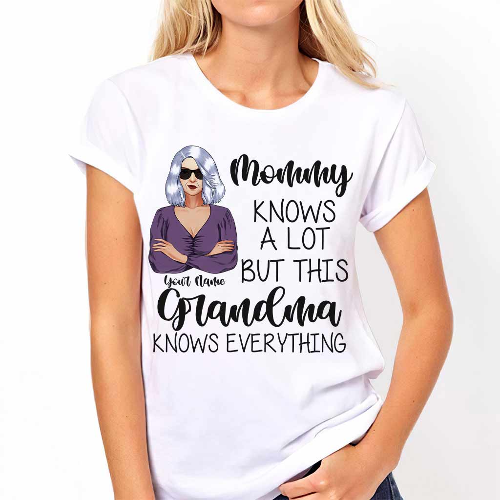 Grandma Knows Everything - Personalized Mother's Day T-shirt and Hoodie