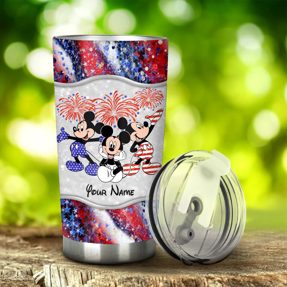 Happy 4th Of July - Personalized Mouse Tumbler