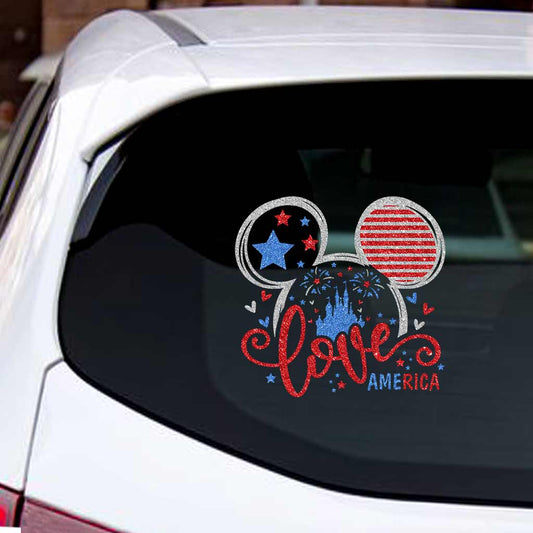 Love America - Independence Day Mouse Decal Full