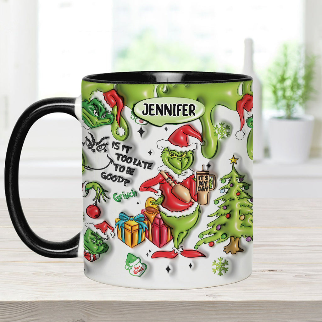 Is It Too Late To Be Good - Personalized Stole Christmas Accent Mug