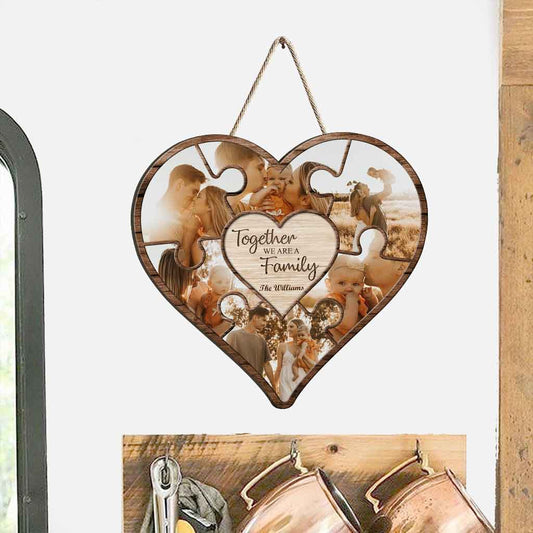 Together We Are A Family - Personalized Family Wood Sign
