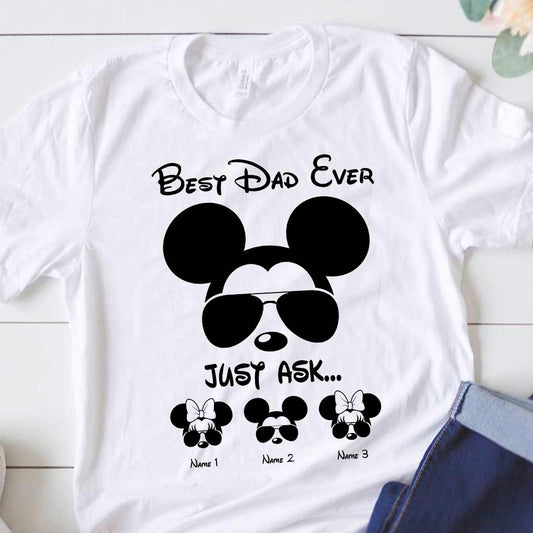 Best Dad Ever - Personalized Father's Day Mouse T-shirt and Hoodie