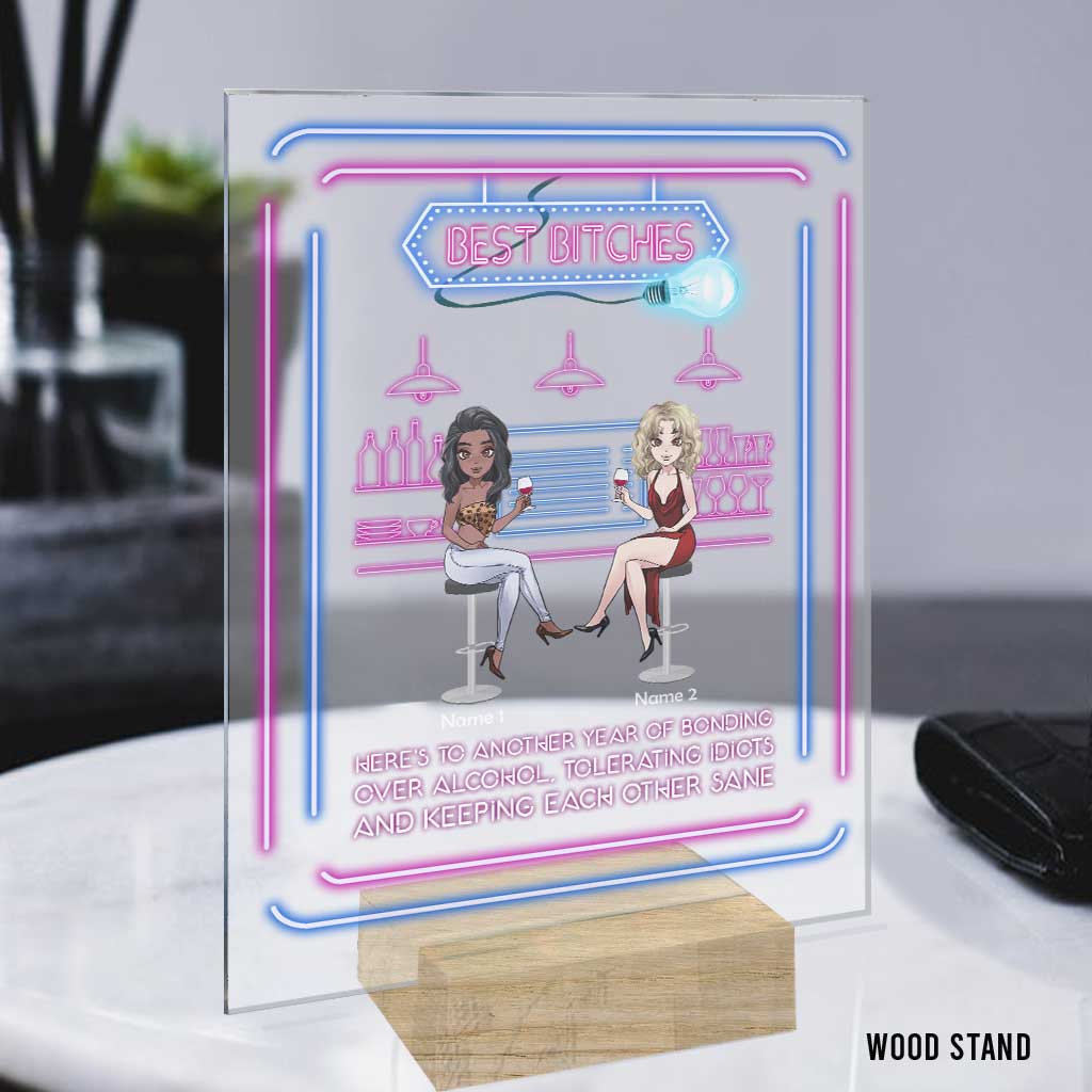 Drunk Bestie - Personalized Bestie Transparent Acrylic Plaque