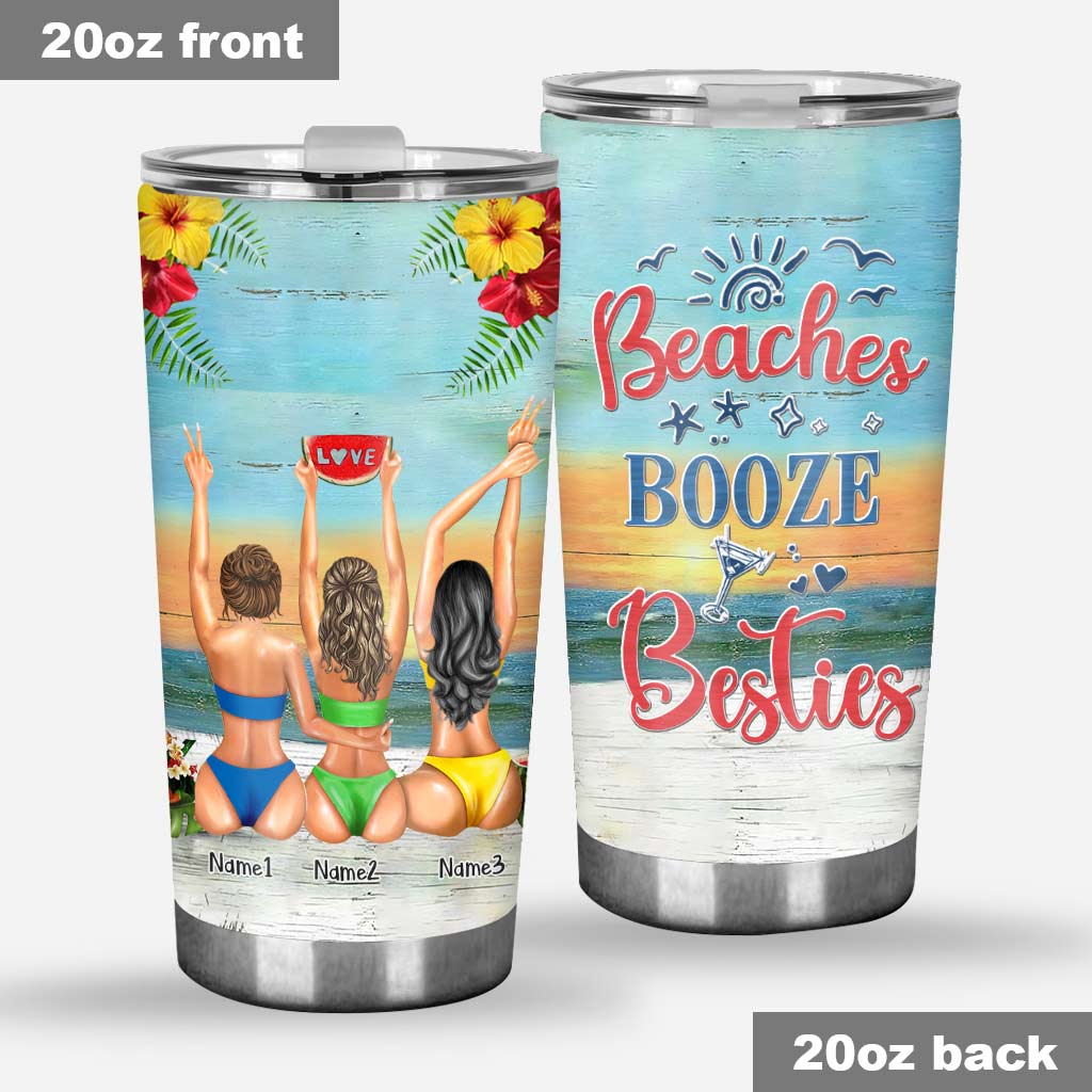 I Love You To The Beach And Back - Personalized Bestie Tumbler