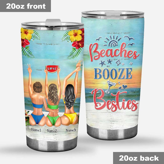 I Love You To The Beach And Back - Personalized Bestie Tumbler
